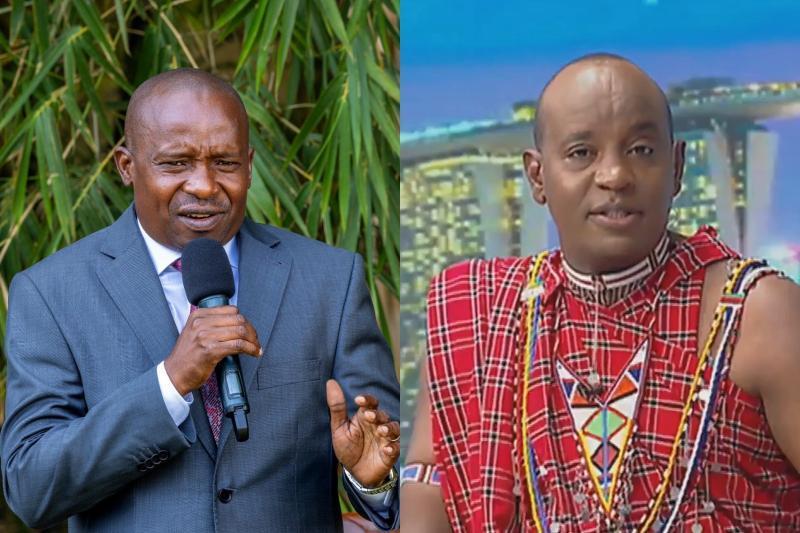 Collage photo of Kithure Kindiki and Linus Kaikai.